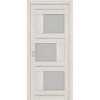 Межкомнатная дверь Uberture серия Eco-Light 2181 велюр капучино со стеклом сатин