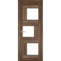 Межкомнатная дверь Uberture серия Eco-Light 2181 велюр серый со стеклом сатин