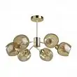 Люстра потолочная Lumion Odell 5650/6C 6*60W белый, золотой