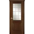 Межкомнатная дверь La Porte серия Classic модель 300.3 красное дерево со стеклом Грани