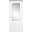 Межкомнатная дверь La Porte серия New Classic модель 200.1 эмаль белая стекло контур София