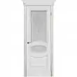 Межкомнатная дверь Porte Vista Классика Ницца серебряная патина со стеклом