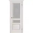 Межкомнатная дверь Porte Vista Классика Вена белая патина со стеклом версачи