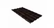 Металлочерепица Grandline Камея 0.45 Drap RAL 8017 шоколад