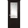 Межкомнатная дверь La Porte серия New Classic модель 200.1 ясень браун витраж с бевелсами Румба