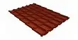 Металлочерепица Grandline Классик 0.5 Velur X RAL 8004 терракота