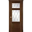 Межкомнатная дверь La Porte серия Classic модель 300.6 красное дерево со стеклом Ромб