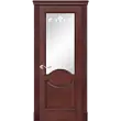 Межкомнатная дверь La Porte серия Classic модель 300.7 красное дерево со стеклом Аврора