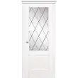 Межкомнатная дверь La Porte серия New Classic модель 200.1 эмаль белая со стеклом Ромб