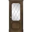 Межкомнатная дверь La Porte серия New Classic модель 200.3 дуб миндаль со стеклом Ромб