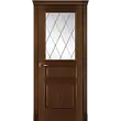Межкомнатная дверь La Porte серия Classic модель 300.1 красное дерево со стеклом Ромб