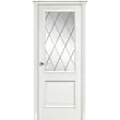 Межкомнатная дверь La Porte серия Classic модель 300.3 ясень бланко со стеклом Ромб