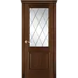 Межкомнатная дверь La Porte серия Classic модель 300.3 красное дерево со стеклом Ромб