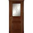 Межкомнатная дверь La Porte серия Classic модель 300.1 красное дерево с матовым стеклом Алет