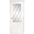 Межкомнатная дверь La Porte серия Classic модель 300.2 ясень бланко со стеклом Ромб