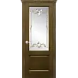 Межкомнатная дверь La Porte серия New Classic модель 200.1 дуб коньяк витраж с бевелсами Румба