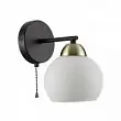Бра с выключателем Lumion Rowan 4595/1W 40W черный, бронза