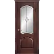 Межкомнатная дверь La Porte серия Classic модель 300.5 красное дерево со стеклом Арго