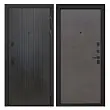 Входная дверь металлическая Интекрон Профит Black цвет Лофт черный / Эковенге поперечный