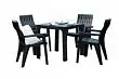 Комплект мебели (стол и 4 стула) Rattan Boston Set антрацит 40-704-set BIO