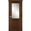 Межкомнатная дверь La Porte серия Classic модель 300.3 красное дерево со стеклом Дельта