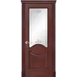 Межкомнатная дверь La Porte серия Classic модель 300.7 красное дерево со стеклом Санта