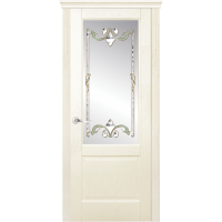 Межкомнатная дверь La Porte серия New Classic модель 200.1 ясень карамель витраж с бевелсами Румба