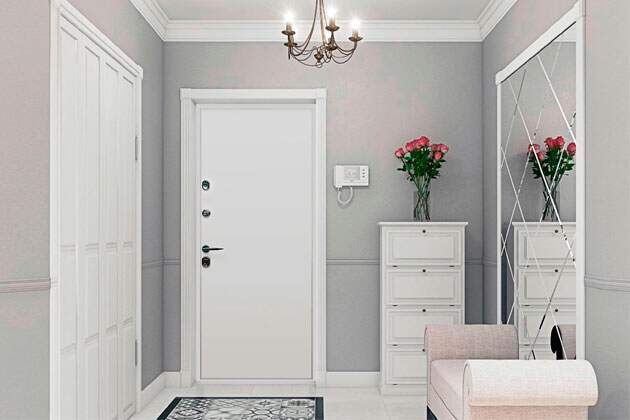 Белый плинтус и белые двери в интерьере: фото сочетания с разными стилями
