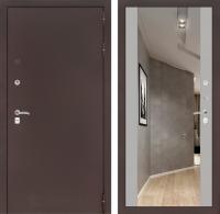 Входная дверь Лабиринт Classic антик медный с зеркалом Максимум - Софт Грей