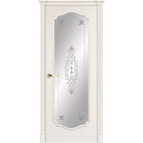 Межкомнатная дверь La Porte серия Classic модель 300.4F ясень карамель со стеклом Липария