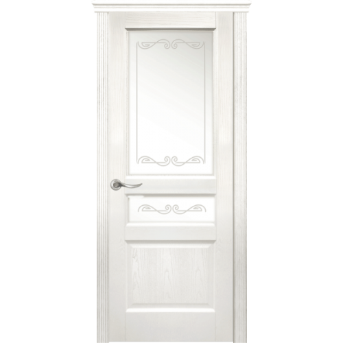 Межкомнатная дверь La Porte серия New Classic модель 200.2 ясень бланко с матовым стеклом Крит