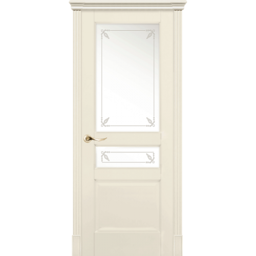 Межкомнатная дверь La Porte серия New Classic модель 200.2 эмаль слоновая кость со стеклом Прима