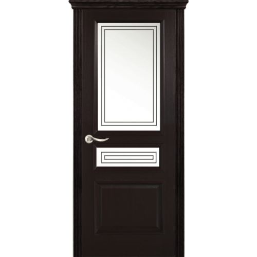 Межкомнатная дверь La Porte серия New Classic модель 200.2 ясень браун со стеклом квадро