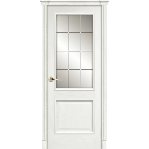 Межкомнатная дверь La Porte серия Classic модель 300.3 ясень бланко со стеклом Грани