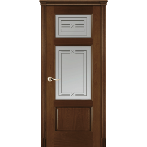 Межкомнатная дверь La Porte серия Classic модель 300.6 красное дерево со стеклом Арно