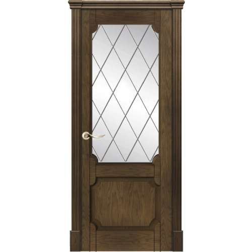 Межкомнатная дверь La Porte серия New Classic модель 200.3 дуб миндаль со стеклом Ромб