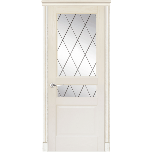 Межкомнатная дверь La Porte серия New Classic модель 200.2 ясень карамель со стеклом Ромб