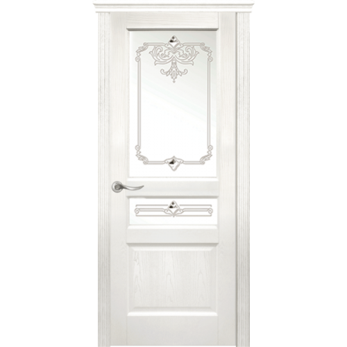 Межкомнатная дверь La Porte серия New Classic модель 200.2 ясень бланко контур с бевелсами Дели
