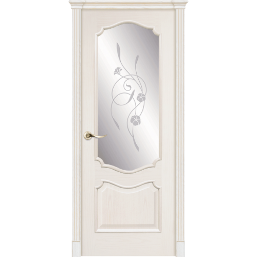 Межкомнатная дверь La Porte серия Classic модель 300.4 ясень карамель со стеклом Вьюн