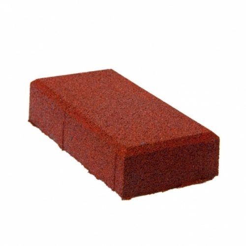 Резиновая плитка Кирпич 10x20 см красная