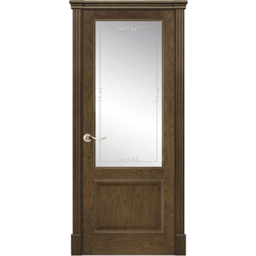 Межкомнатная дверь La Porte серия New Classic модель 200.1 дуб миндаль матовое стекло Эльза