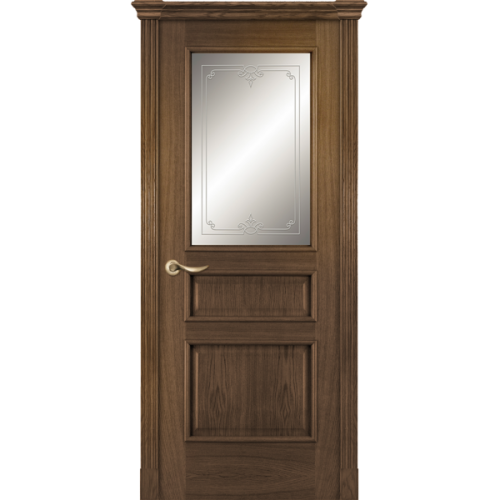 Межкомнатная дверь La Porte серия Classic модель 300.1 дуб миндаль со стеклом Монте