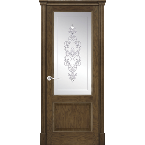 Межкомнатная дверь La Porte серия New Classic модель 200.1 дуб миндаль стекло с бевелсами Тирана