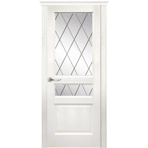 Межкомнатная дверь La Porte серия New Classic модель 200.2 ясень бланко со стеклом Ромб