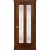 Межкомнатная дверь La Porte серия Classic модель 300.8 красное дерево витраж с бевелсами Ажур