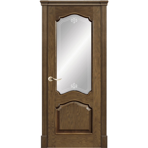 Межкомнатная дверь La Porte серия Classic модель 300.5 дуб миндаль со стеклом Аллегро