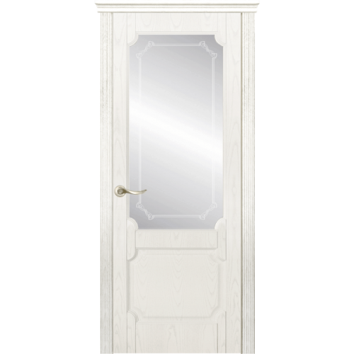 Межкомнатная дверь La Porte серия New Classic модель 200.3 ясень бланко с матовым стеклом Кифа