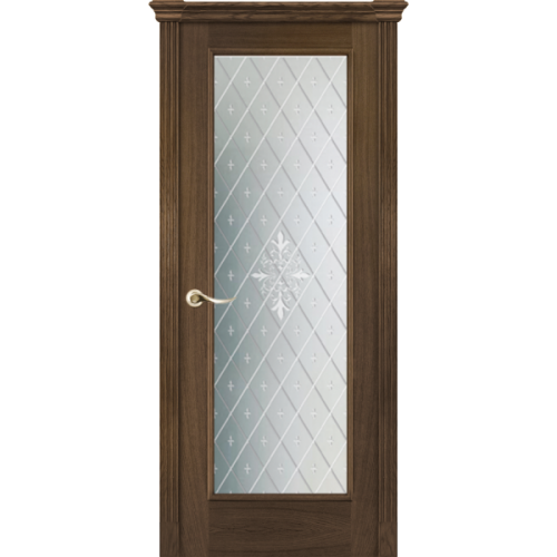 Межкомнатная дверь La Porte серия Classic модель 300.3F дуб миндаль со стеклом Лилия