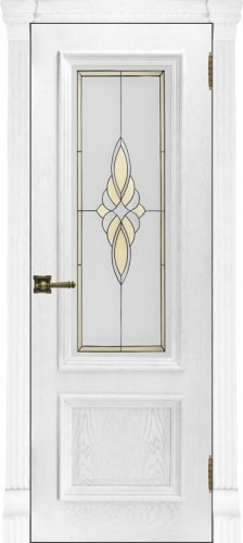 Межкомнатная дверь Regidoors Elegante Classico Корсика Perla витраж Маэстро