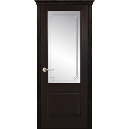 Межкомнатная дверь La Porte серия New Classic модель 200.1 ясень браун стекло контур София